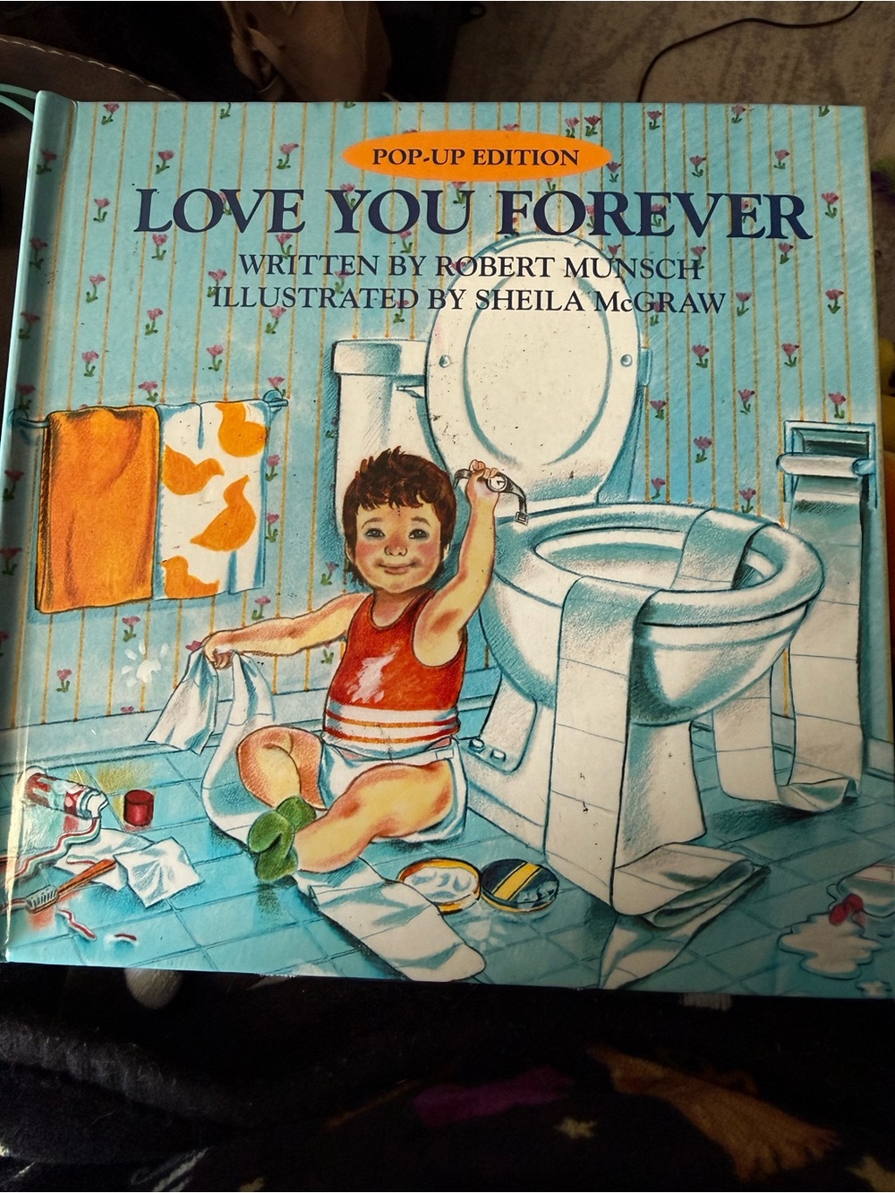 Love You Forever Pop-Up Edition Kids Bath Book - Blue